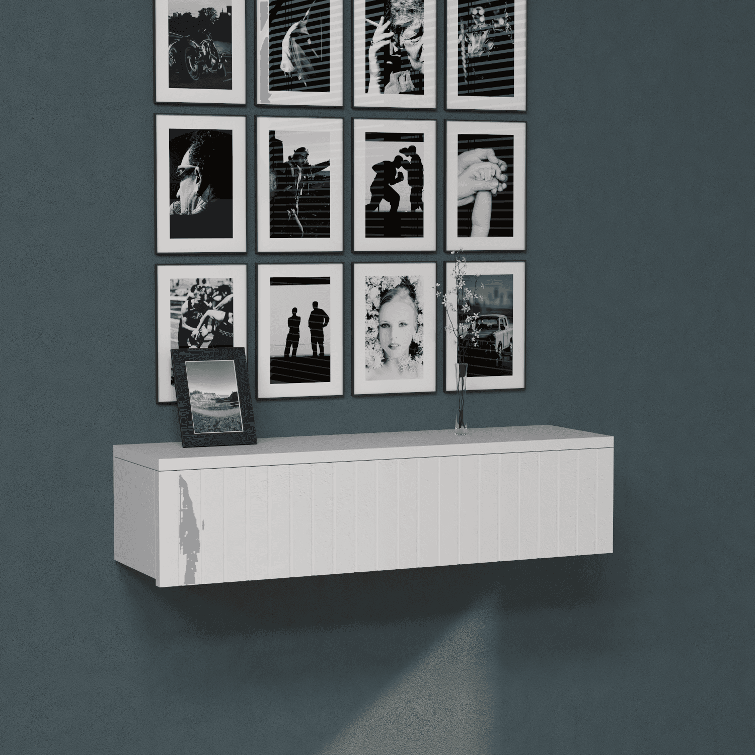 Modern Çizgili Dresuar. Duvara Monte Makyaj Masası,%100 MDF