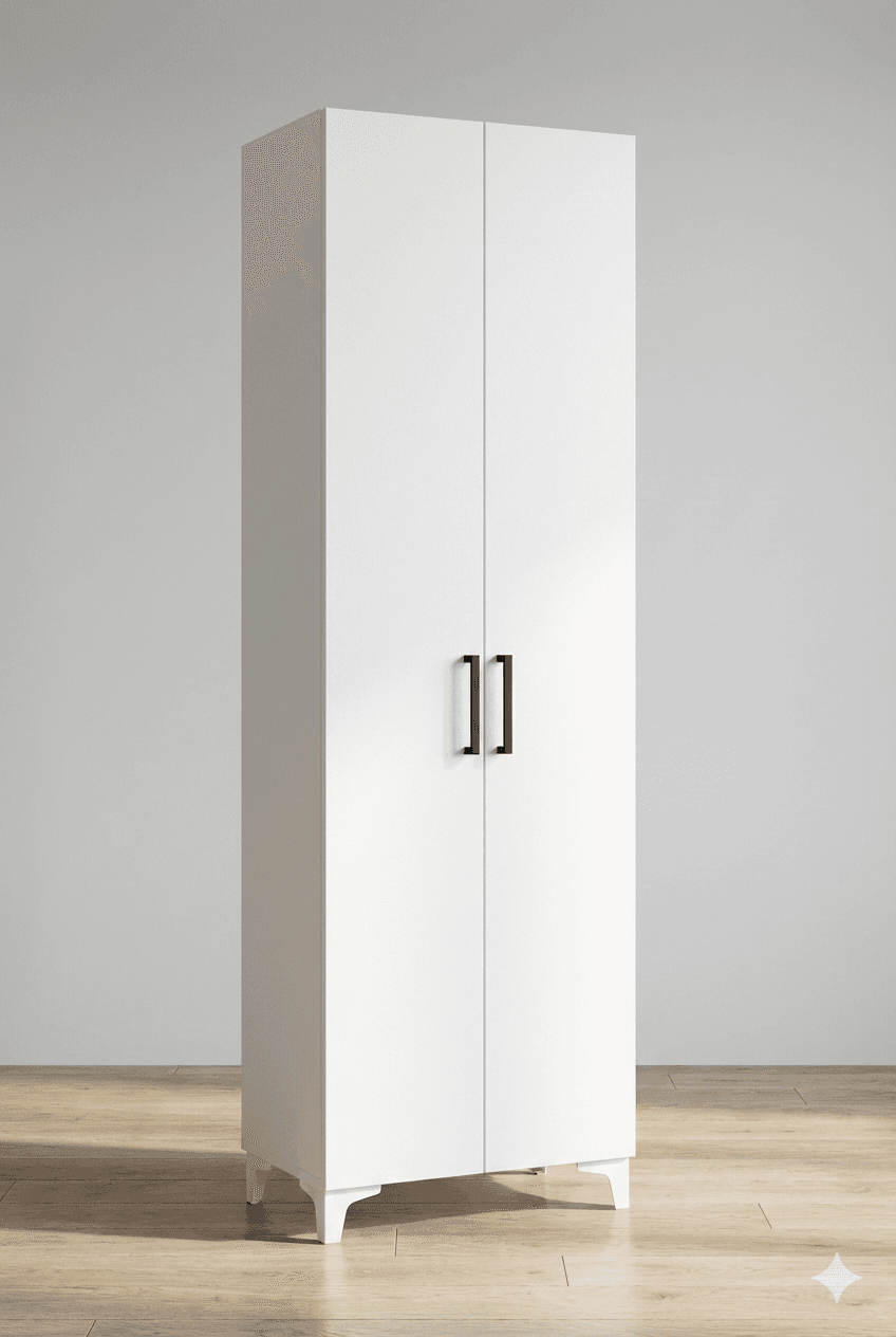 SC-001 Kiler Dolabı (160×50×30 cm) %100 MDF– Çok Amaçlı Mutfak, Banyo ve Çamaşır Odası Dolabı